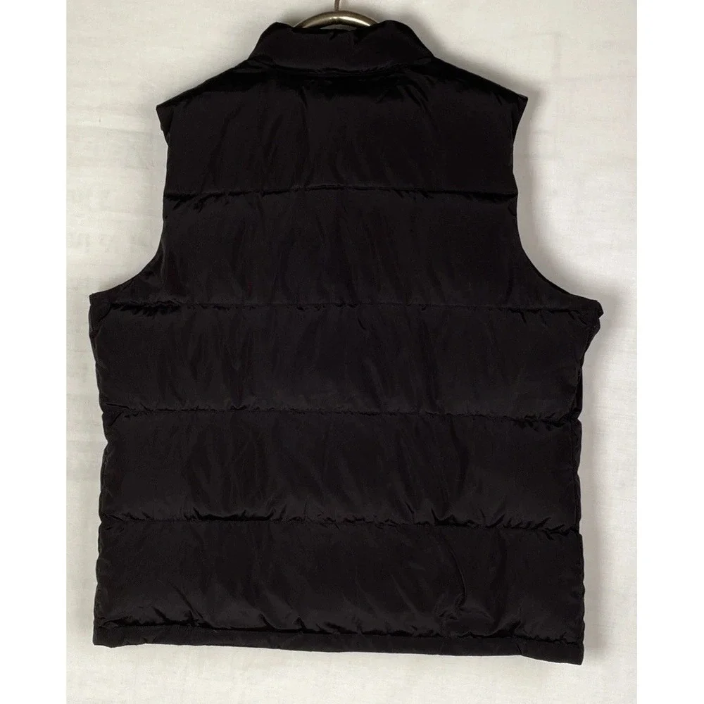 Lands End Mens  Down Puffer Vest Black Sz XL‎ Logo Sjb 1905